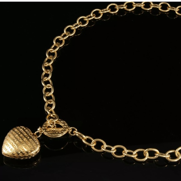 GIVENCHY Gold Puffed Heart Charm Necklace - Picture 11 of 11